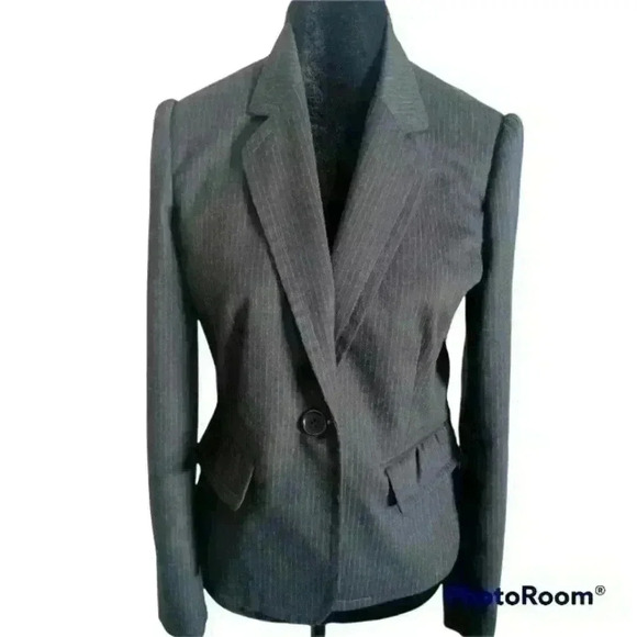 Club Monaco Womens Black/Dark Grey Blazer 10 - Picture 1 of 16